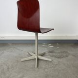 Set of 7 Galvanitas workshop chairs central foot Netherlands 1970s