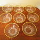Lot of 8 old dessert cups with granite contour and gilded edges - vintage - 60s