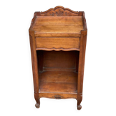 Table de chevet Louis XV en chêne massif 1920