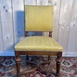 Suite de 6 chaises Napoléon III en noyer et tissu