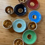 Coffee service in real Limoges porcelain, GBA, Gérard Duffreisseix and abbot