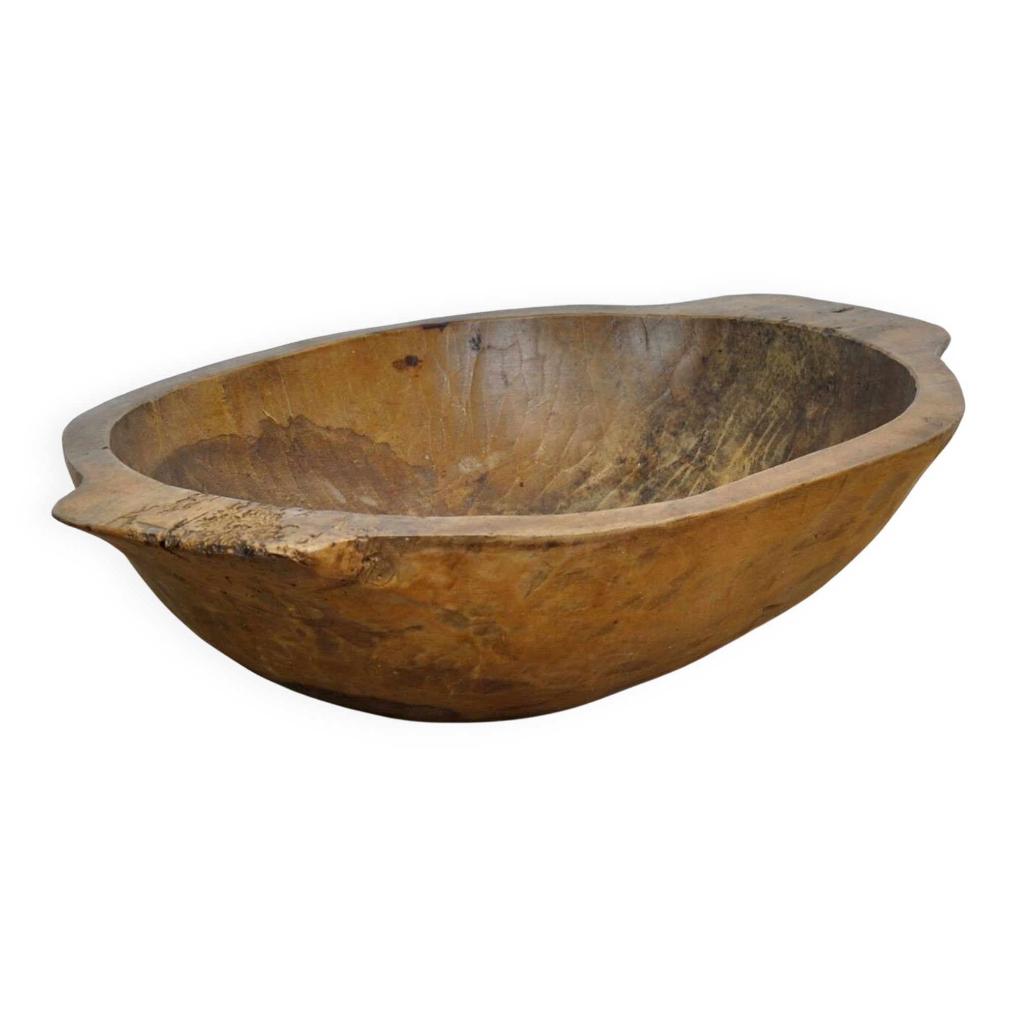 Hand-carved Hungarian dough bowl, circa 1900