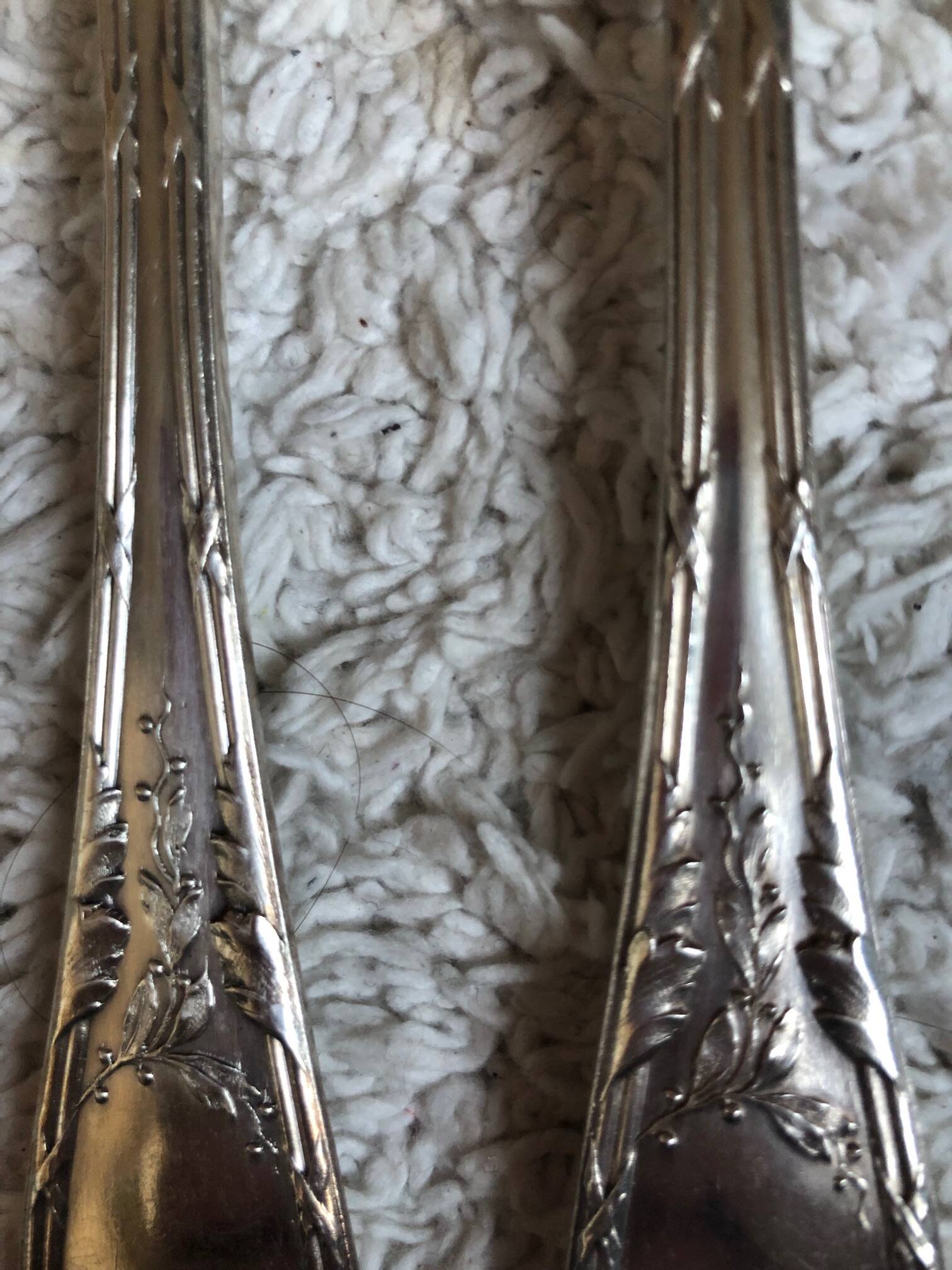 12 silver-plated metal cutlery sets 84 gr, ERCUIS