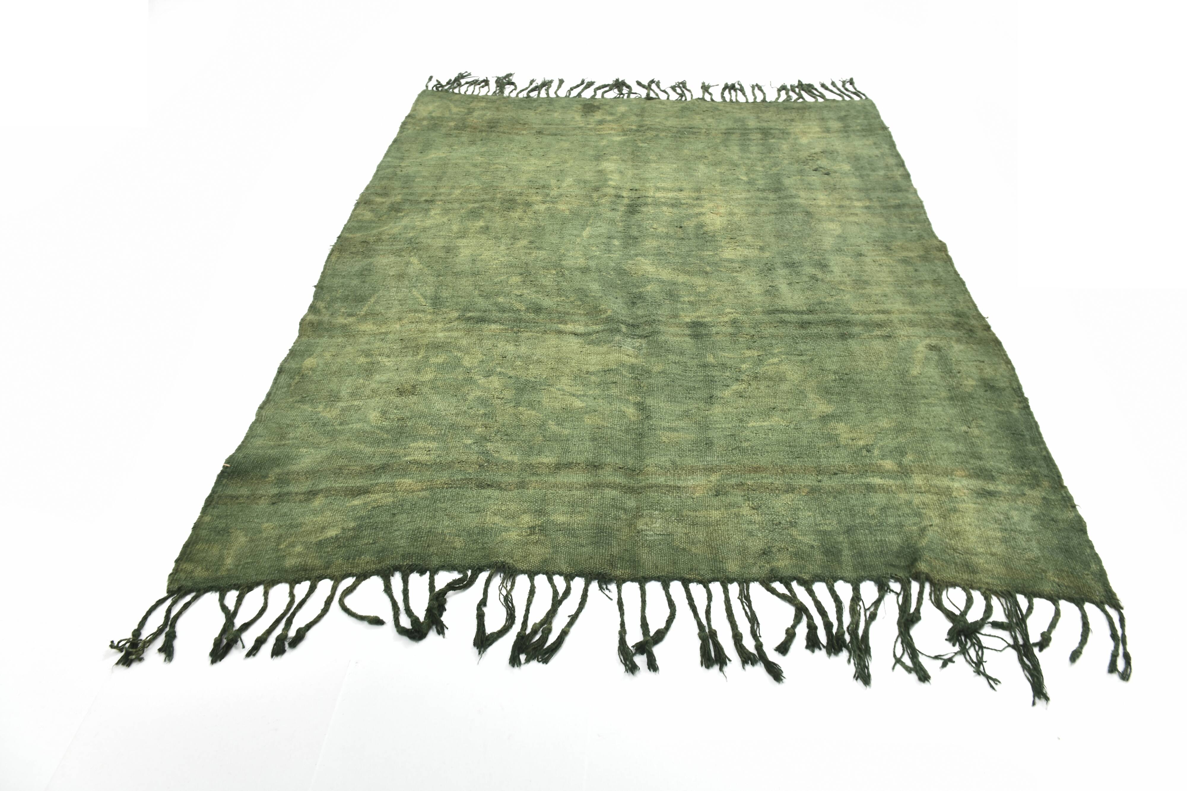Tapis uni vert kaki esprit naturel bohème, 169x224 cm