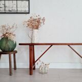 Old wooden farm bench