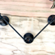 Coat rack 3 wall hooks in tricolor metal