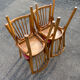 Set de 4 chaises baumann rouge
