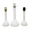 Set of three flask shaped table lamps by Holmegaard, Denmark 1960s