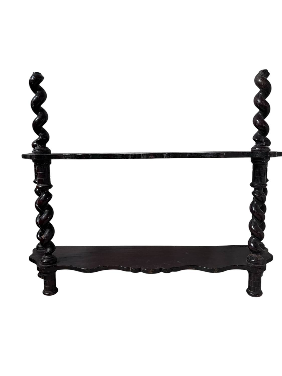 Small NAPOLEON III wooden wall shelf turns