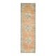 Vintage Turkish Oushak Handmade Wool Cotton Orange Runner Rug 101x339