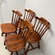 4 chaises western de saloon vintage 1970-1980