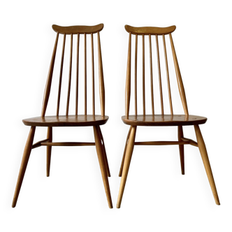 Set of 2 Wooden Dining Chairs by Ercol
