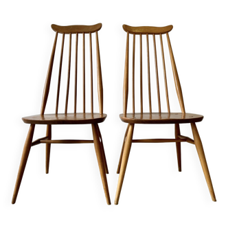 Lot de 2 chaises de salle à manger en bois par Ercol