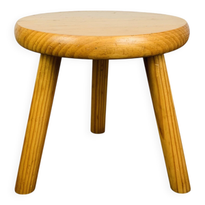 tabouret tripode en pin,