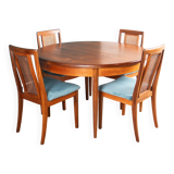 Retro teak gplan 1960s fresco dining table & 4 four chairs by victor wilkins