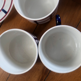 Set 8 plates and 3 cups HBCM Montereau Béarn