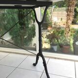 Marble and cast iron bistro table