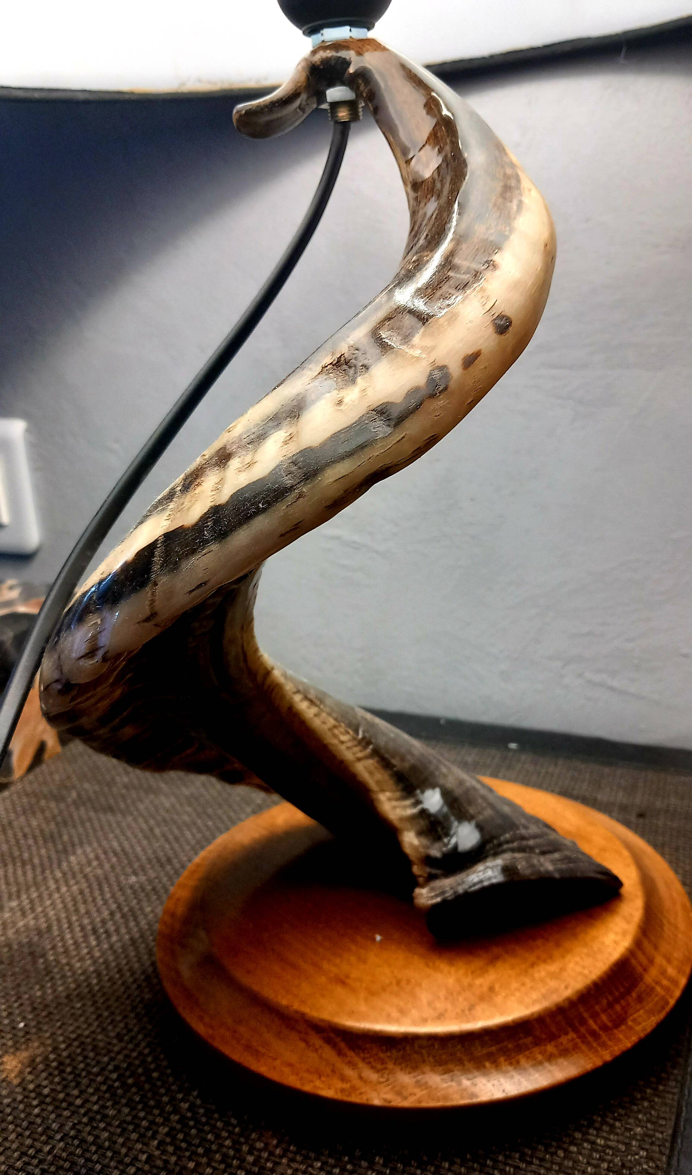 Brutalist Ram's Horn Living Room Lamp 1970