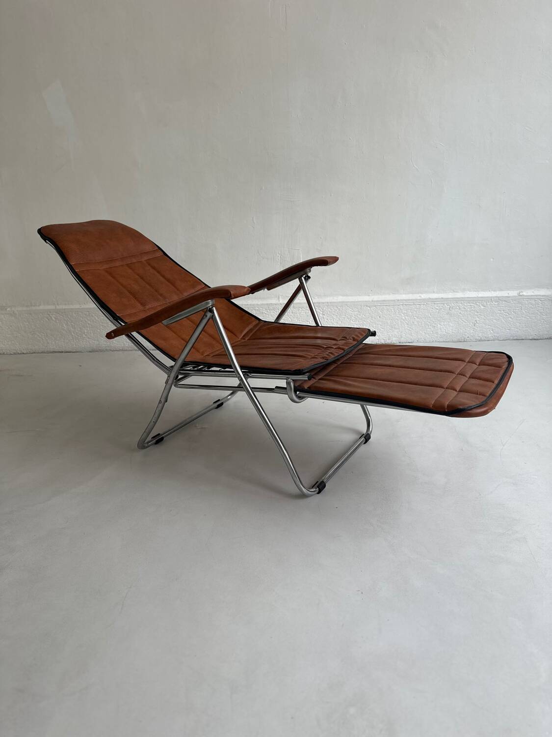 Authentic vintage reclining armchair