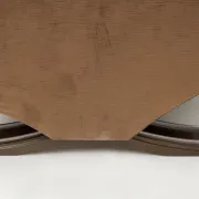 Three-seater vintage velvet sofa in brown designed by Franz Sartori 1965.