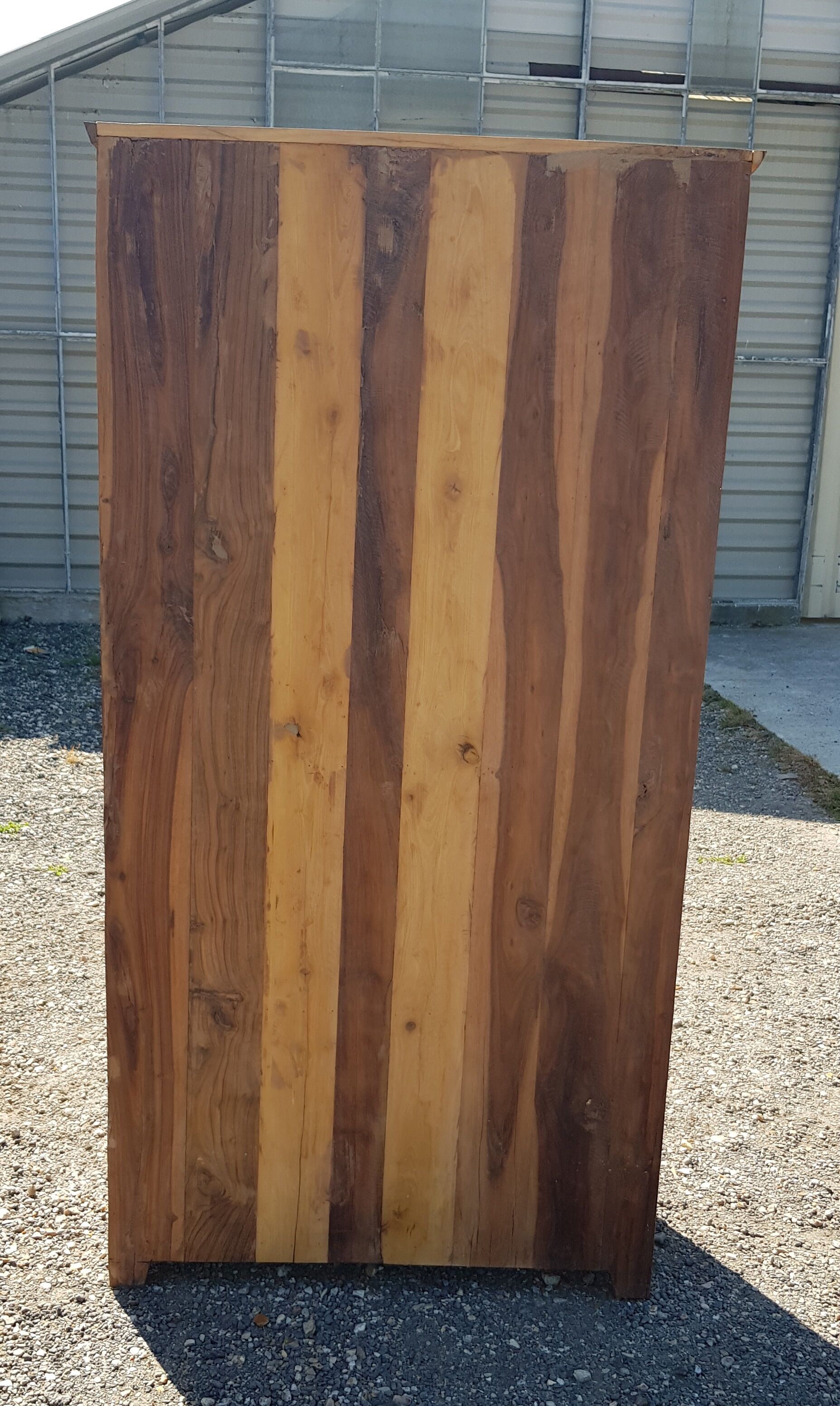 Bookcase - cabinet in colored wooden slats