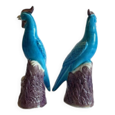 Pair of phenix birds chinese porcelain early 20th century