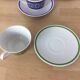Set of 4 tea cups in colored porcelain