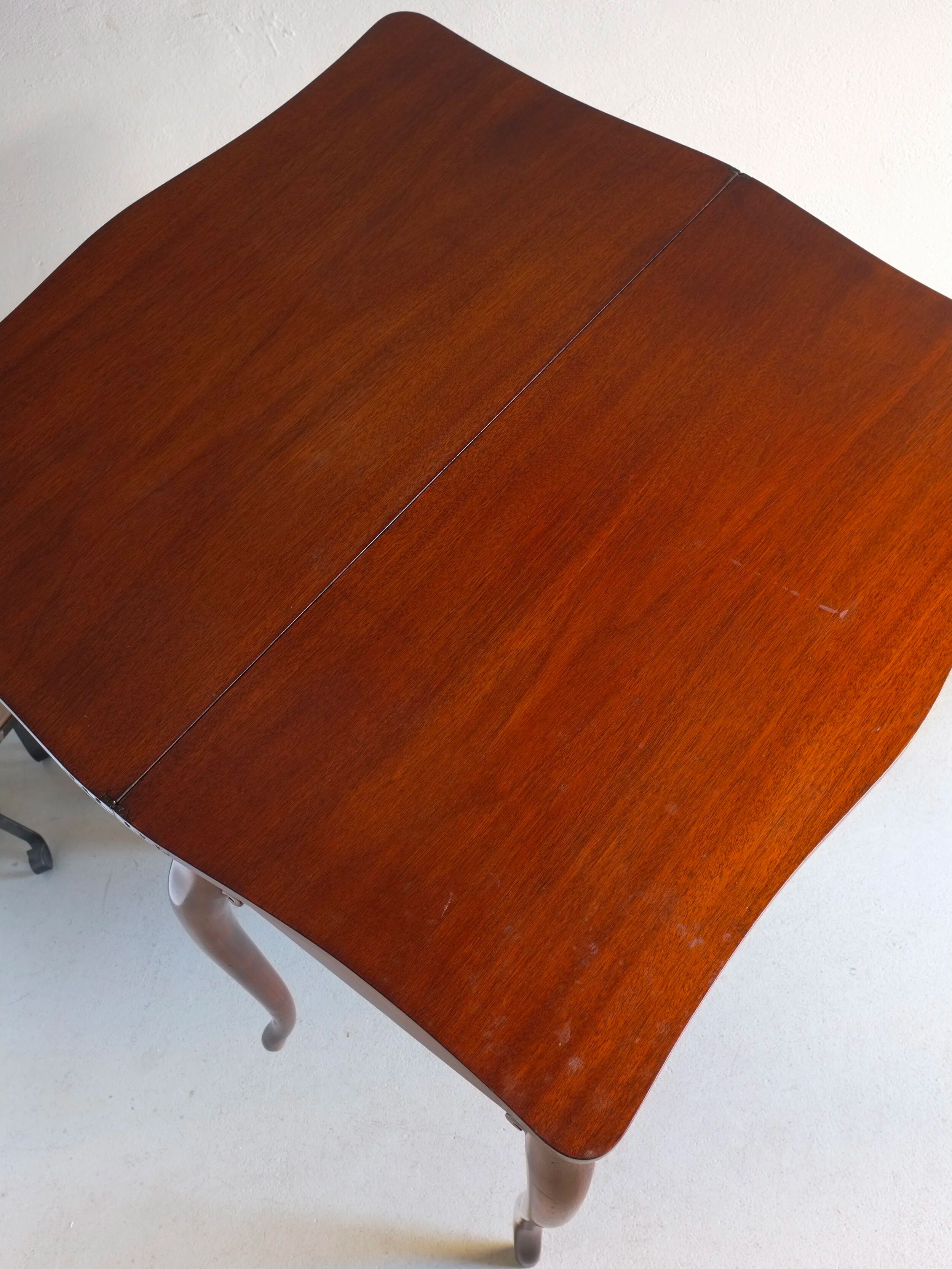 Antique mahogany console folding table | France