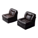 Paire de fauteuils en cuir panarea lev&lev 70s vintage