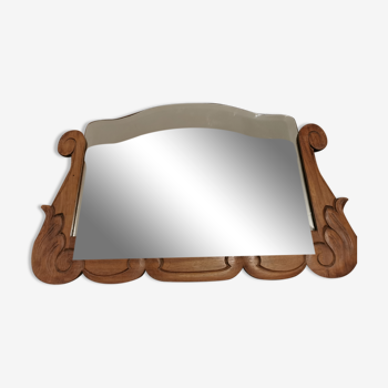 Art Deco oak mirror