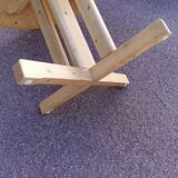 Round table in pine furniture Les Arcs