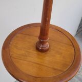 Psyche barber mirror with tripod base in cherry wood with system