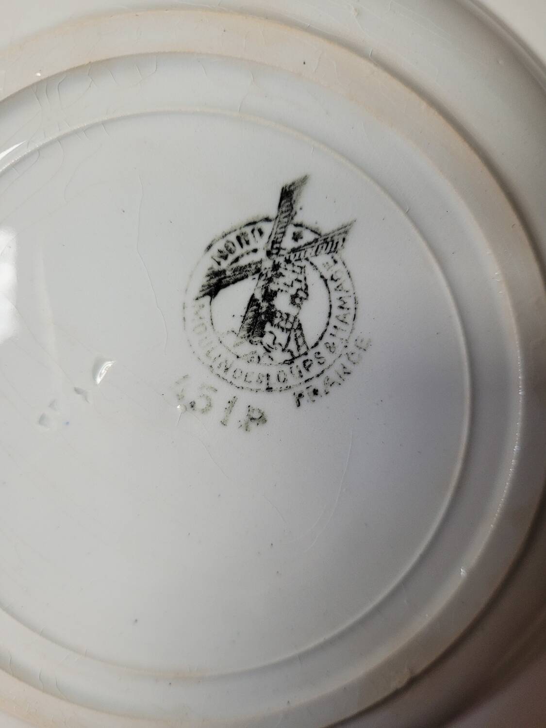 Lot n°4 of 6 soup plates 418 St Amand