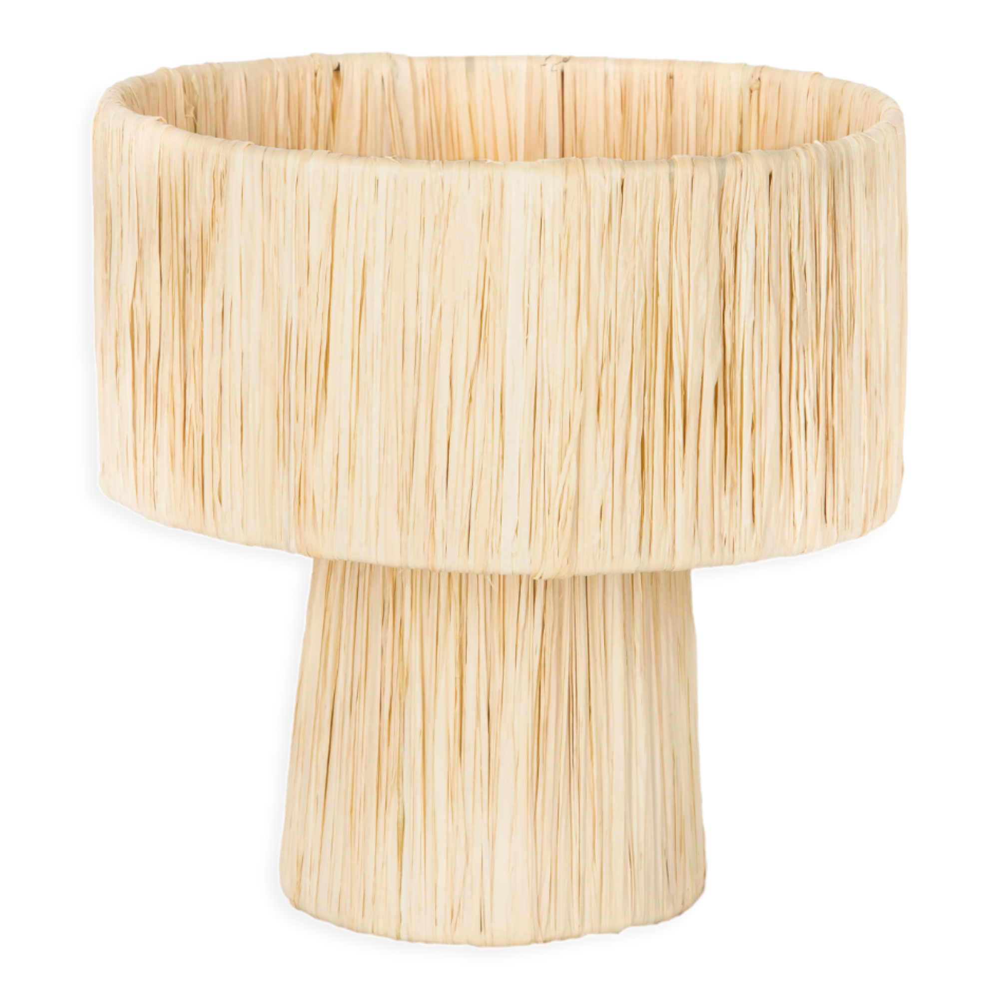 Natural raffia lamp height 24,5cm