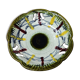 Openwork glazed salad bowl, No. 548. Color green, yellow, brown.