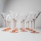 14-piece Pink Verre-et-Cristal Luminarc Martini Glass Set, 1980s Memphis Style Glassware, France Gift Idea