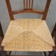 Lot de 4 chaises de salle à manger anglaises anciennes du XIXe siècle avec assises en osier