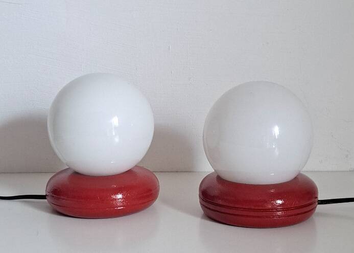 Pair of revisited bedside lamps