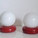 Paire de lampes de chevet revisitées