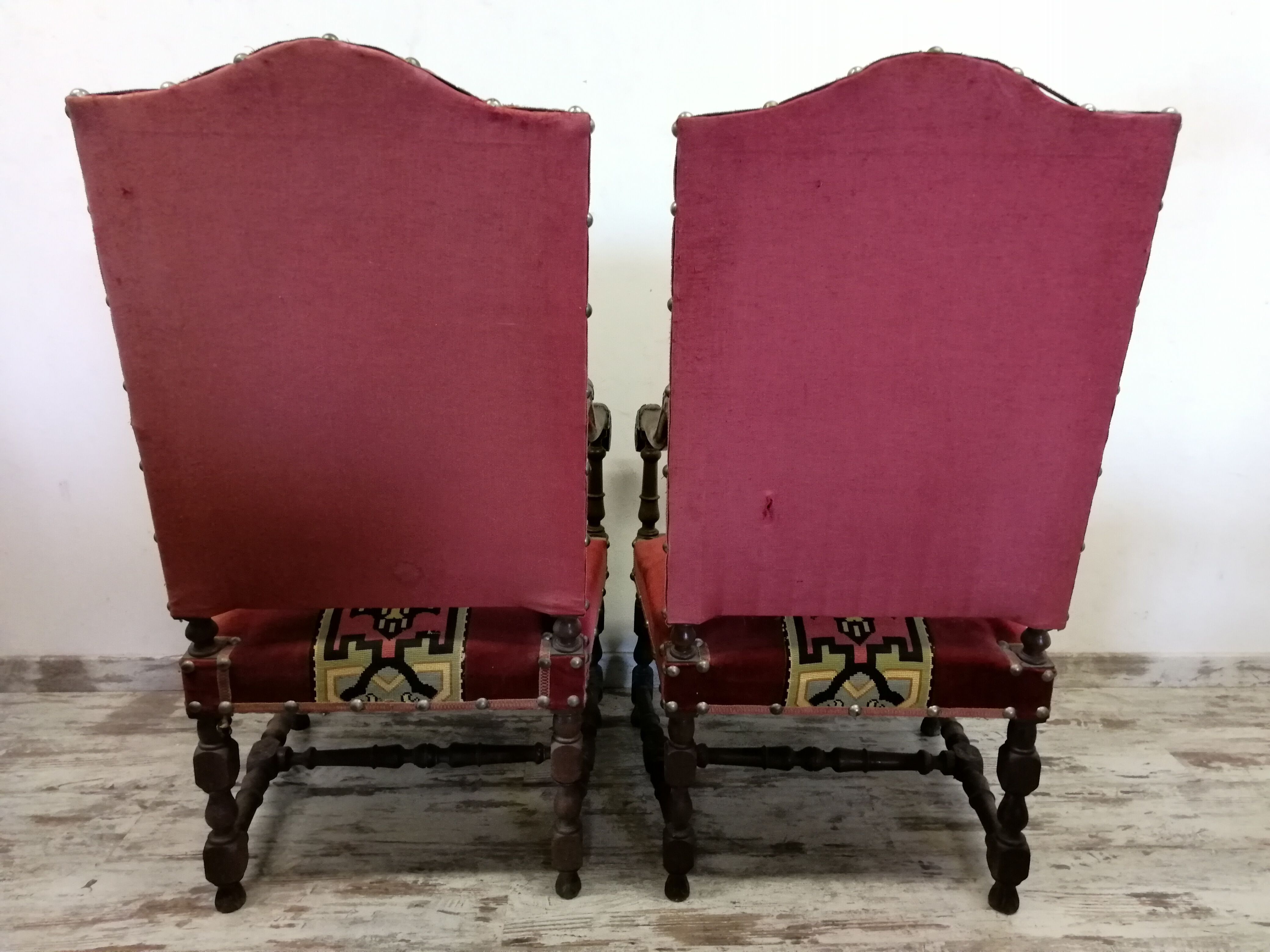 Old Louis XIII armchairs