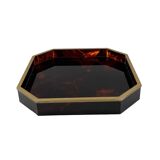 Hollywood regency octagonal tray, Italy 1970s