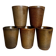 Set of 5 Digoin stoneware tumblers