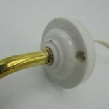 Swan collar wall sconce and enamelled sheet metal