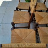 6 antique country mulching chairs