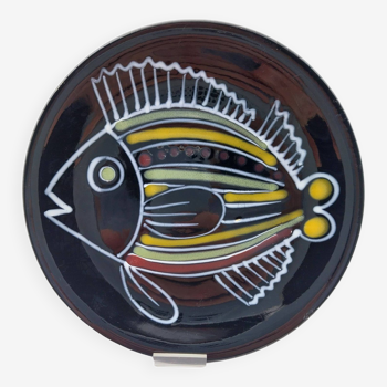 Rober Picault Vallauris ceramic fish plate