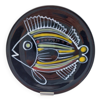 Rober Picault Vallauris ceramic fish plate