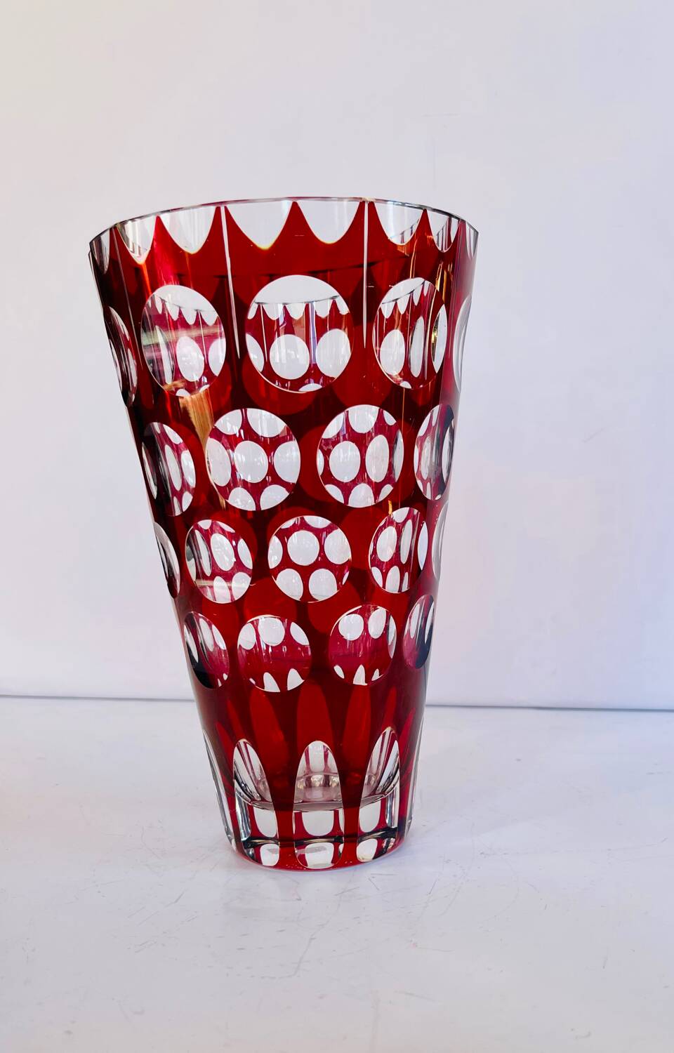 Bohemian crystal vase