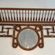 Curved Wooden and Brass Wall Coat Rack, Arts & Crafts, Austria, glass