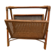 Porte journaux en rotin et cannage