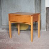 Vintage wooden bedside table, nightstand, side table, modernist.